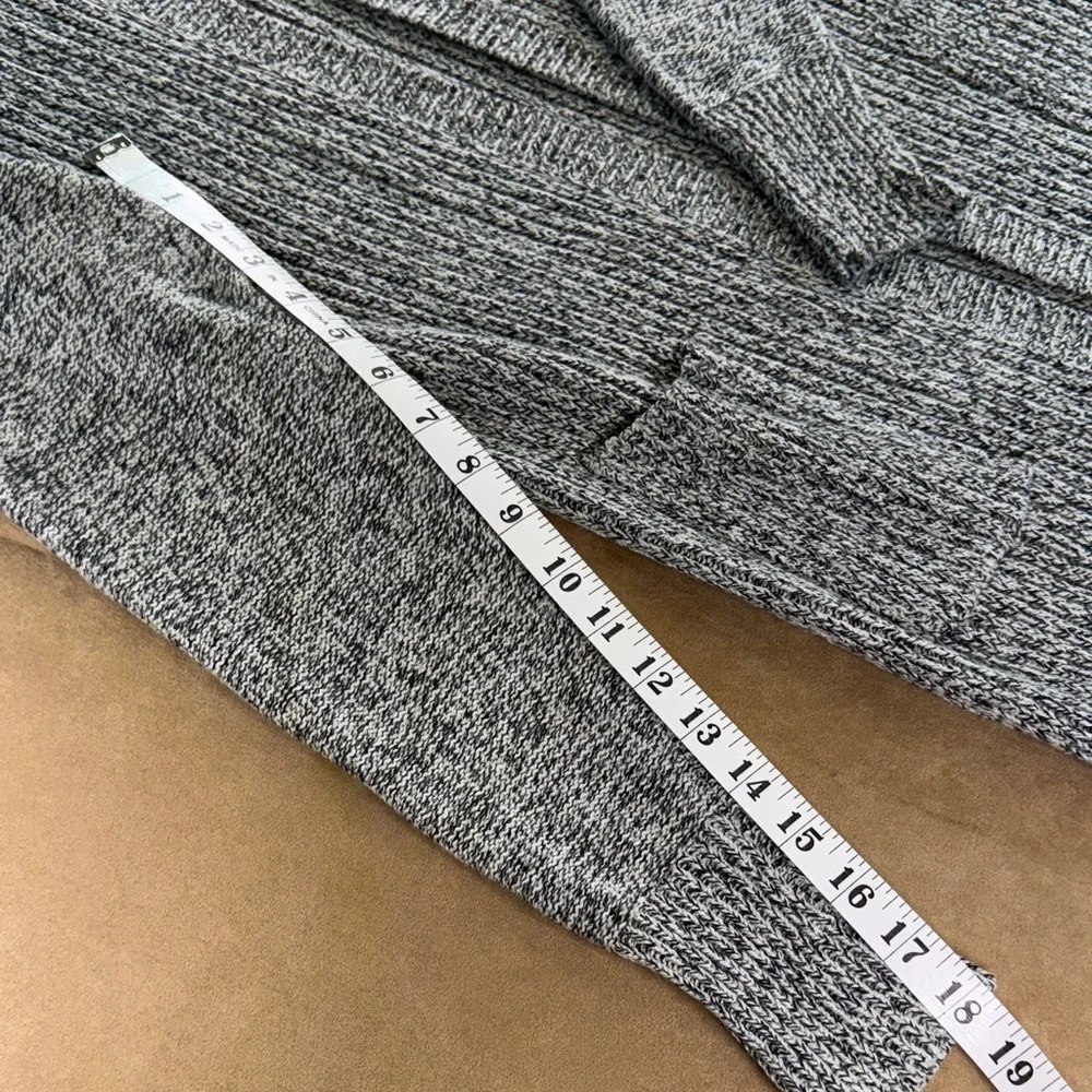 Harper Gray Hooded Cardigan with Brown Elbow Patches - Picture 4 of 10